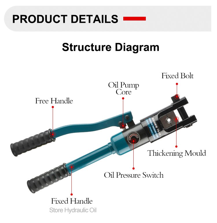 cable lug hydraulic crimping tool