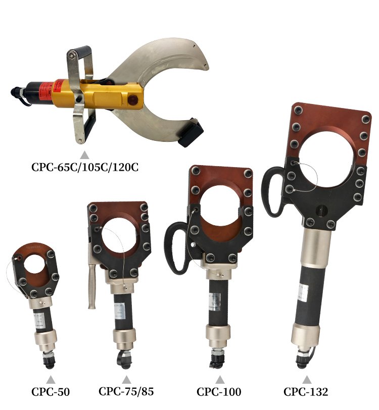Hydraulic cable cutter head